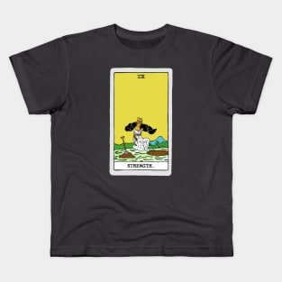 Strength Tarot Card With A Deathly Twist Kids T-Shirt